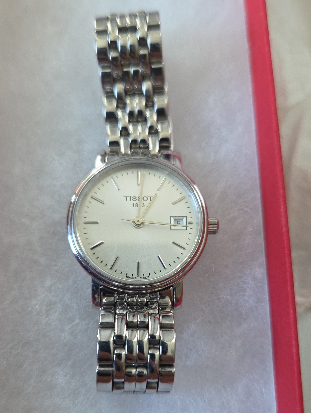 SWISS MADE Tissot Silver Dial Stainless Steel Bracelet Watch
